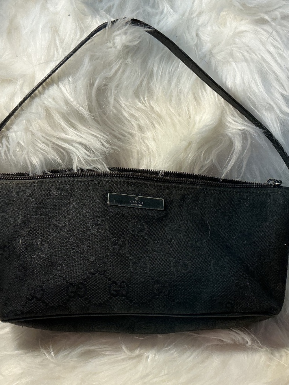Vintage Gucci black denim mini bag
